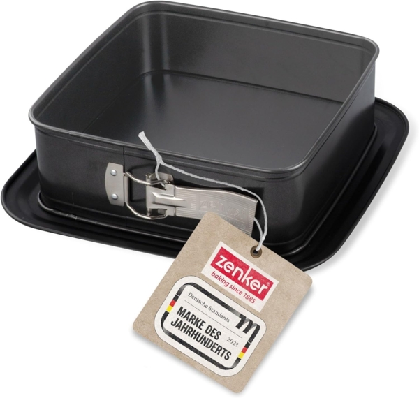 Zenker Springform Quadratische Springform, Kuchenbackform, Backrahmen, Antihaft