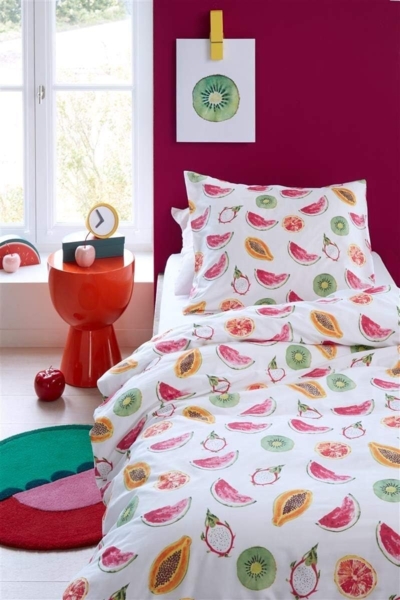 beddinghouse Kids Renforcé Bettwäsche 2 teilig Bettbezug 100x135 cm Kopfkissenbezug 40x60 cm Kids Tutti Frutti 198018 Multi Bild 2