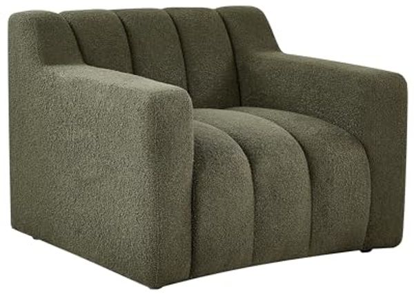 Sessel AGERUP Bouclé Dunkelgrün