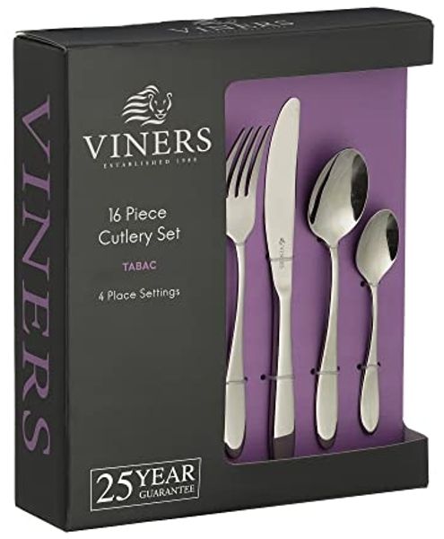Viners Tabac 5981330 Besteckset, Edelstahl, 16 Teile, Geschenkbox