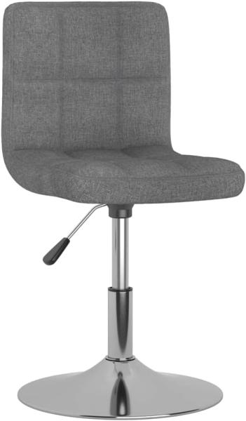 vidaXL Drehbarer Barhocker Hellgrau Stoff 334199