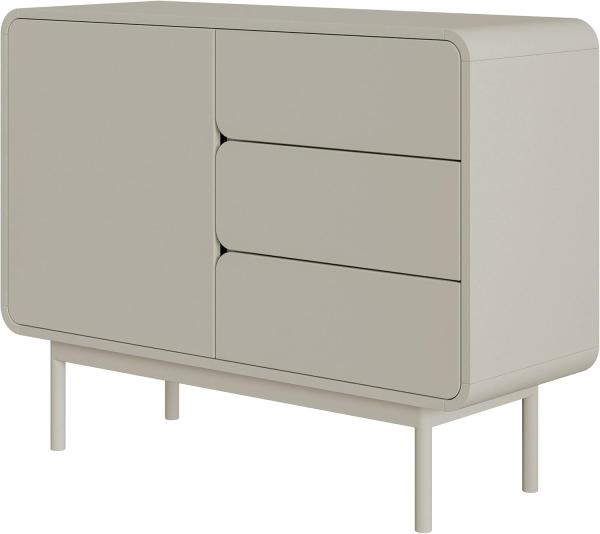 Selsey Oro - Sideboard mit 3 Schubladen, Greige, 104 cm