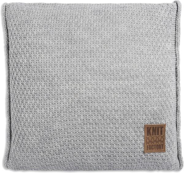 Knit Factory Jesse Kissen 50x50 cm Glatt Grau