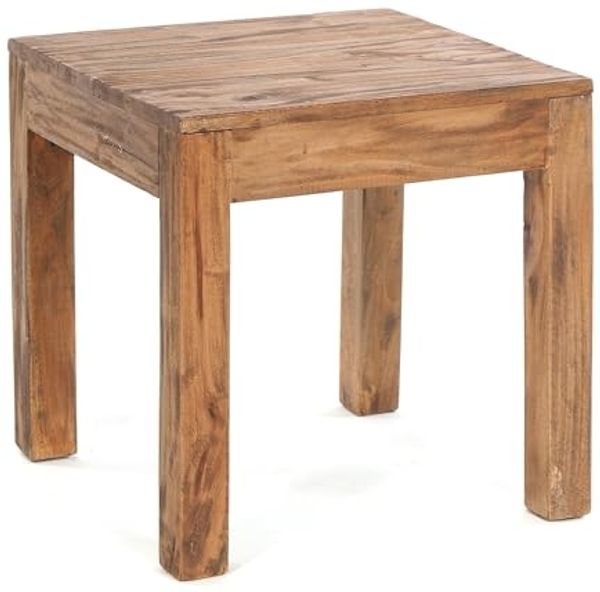 DESIGN DELIGHTS Couchtisch COUCHTISCH "SQUARE 50", Mahagoni, 50x50x50cm, Beistelltisch