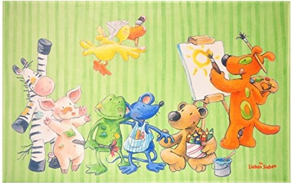 Kinderteppich- Die Lieben Sieben beste Freunde in Zwei Größen - Spielteppich 160 x 100 cm
