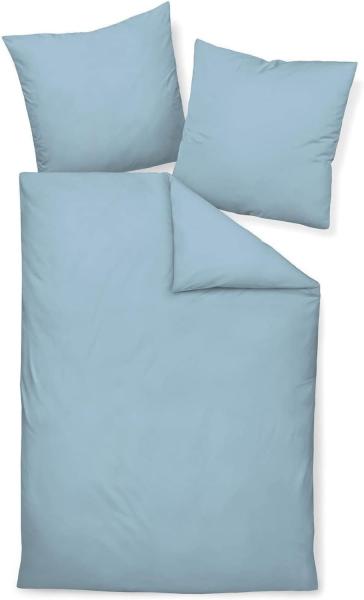 Hochwertige Janine Mako-Satin BETTWÄSCHE COLORS in verschiedenen Größen und Farben 200x200 / 2x 80x80 cm perlblau 32 Bild 2