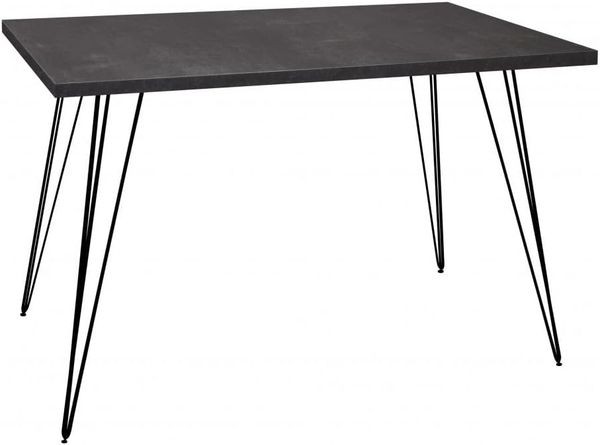 Esstisch schwarz matt 140x90 cm Big System Draht-72-A 140x90 starr