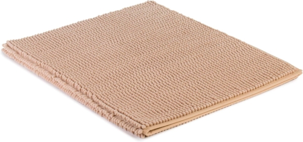 Gözze Badematte Chenille, Höhe 15 mm, rutschhemmend beschichtet, fußbodenheizungsgeeignet, Polyester, rechteckig, Badteppich, Uni Farben, besonders weich durch Microfaser, waschbar Bild 3