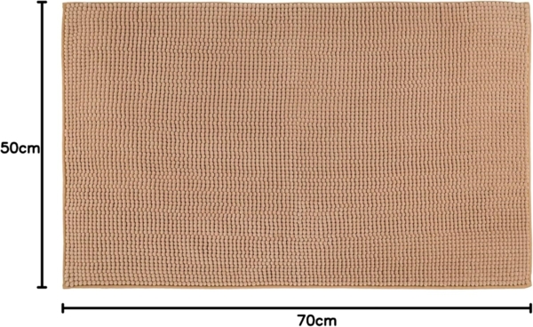 Gözze Badematte Chenille, Höhe 15 mm, rutschhemmend beschichtet, fußbodenheizungsgeeignet, Polyester, rechteckig, Badteppich, Uni Farben, besonders weich durch Microfaser, waschbar Bild 2