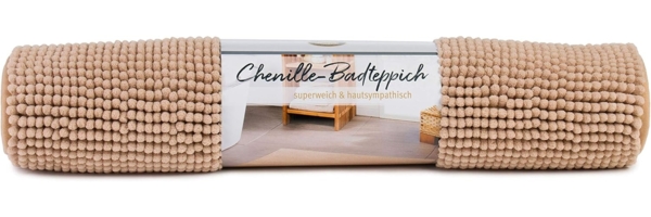 Gözze Badematte Chenille, Höhe 15 mm, rutschhemmend beschichtet, fußbodenheizungsgeeignet, Polyester, rechteckig, Badteppich, Uni Farben, besonders weich durch Microfaser, waschbar Bild 4
