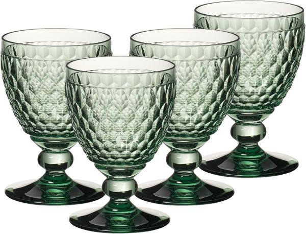 Villeroy & Boch Vorteilset 4 Stück Boston coloured Rotweinglas green Kristallglas grün 1173090022