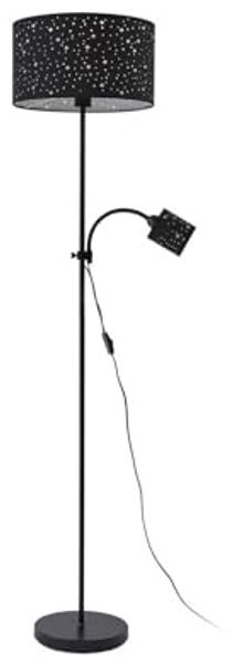 Lindby Stehlampe Melanie, Metall, Schwarz IP20, 1 x 15 W E27 + 1 x 10 W E14