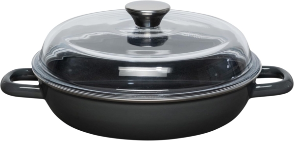 Riess Schmorpfanne mit Deckel, darkgrey, Ø 24 cm