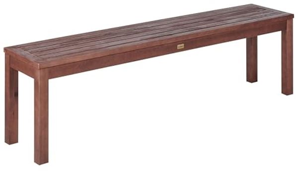 Gartenbank TUSCANIA 160 cm Holz Dunkler Holzfarbton