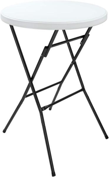 Casaria Stehtisch (1-St), Ø72x110cm klappbar rund Garten Metall Klapptisch Partytisch Weiß