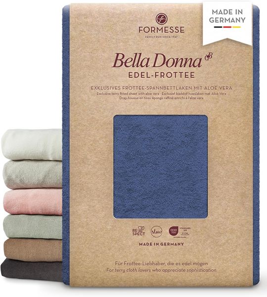Formesse Bella Donna Edel-Frottee Spannbetttuch|120x200 - 130x220 cm| marine