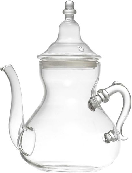 HOME DECO FACTORY, KA0276, 80cl Glass teapot, modern and elegant Design, ideal for Tea, Coffee and aperitifs, with Ergonomic Handle and Anti-drip spout, Transparent