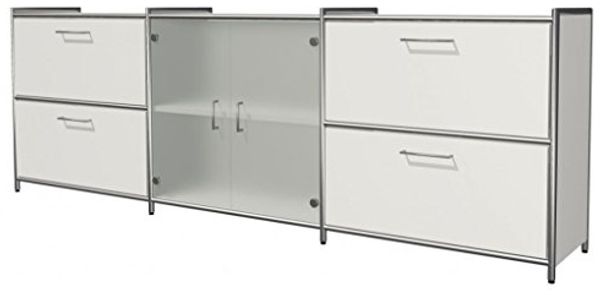 Großes Sideboard Artline, 236x38x78 cm, Weiß