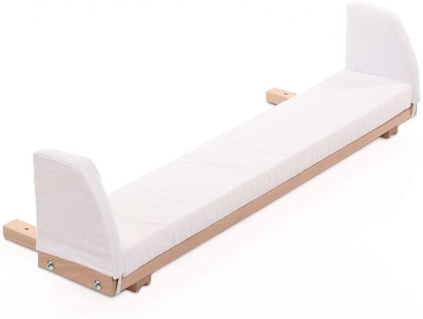 babybay Original, Midi und Mini Verlängerungsseite natur unbehandelt inkl. Matratzenergänzung weiß (nicht gleichzeitig verwendbar mit babybay Original, Midi und Mini Verschlussgitter)