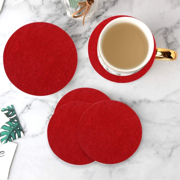 wortek Getränkeuntersetzer Filz-Untersetzer Rund für Gläser 8er Tischset, Zubehör für Tisch & Gläser, Set, 8-tlg, cm Bild 5