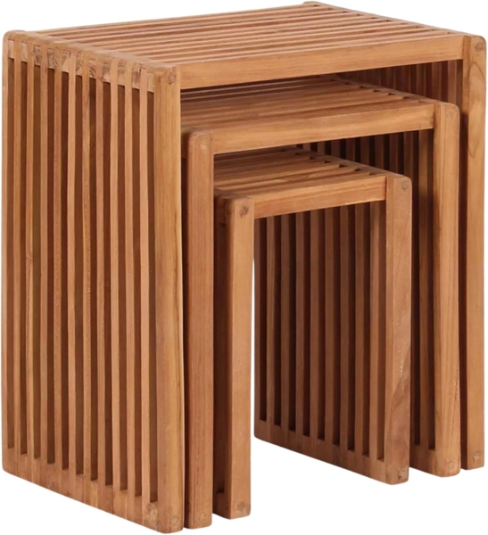 Beistelltisch 3er-Set Teak