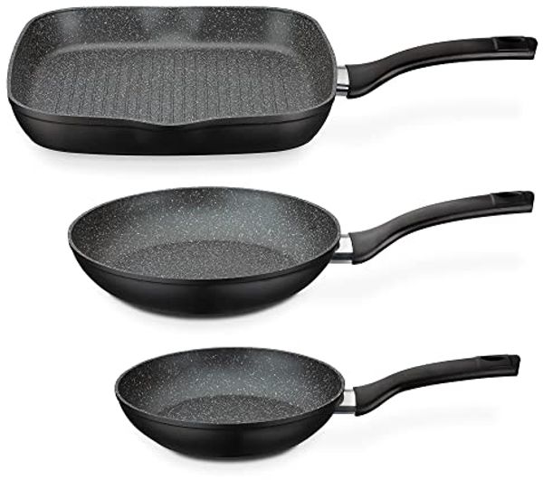 GSW Pfannen-Set Gourmet Granit 3teilig