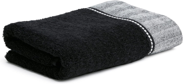 Möve Handtuch Brooklyn Uni, Walkfrottier (1-St), mit Fischgratbordüre, Made in Germany