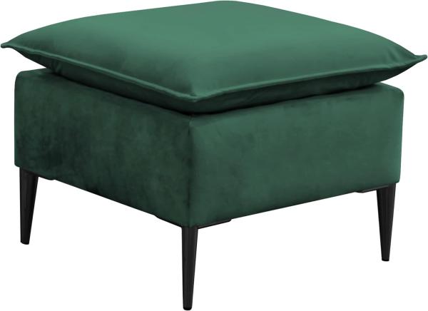 Polsterhocker Mokoli (Farbe: Tiffany 10, Füße: Schwarz)