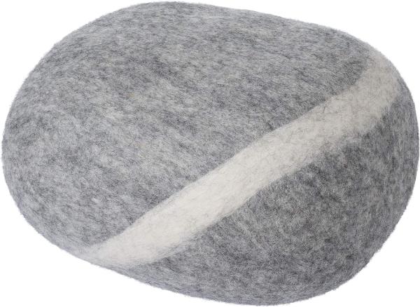 myfelt Hocker Pouf Carl Kieselstein Filz Hellgrau (S) A-KS-018-S