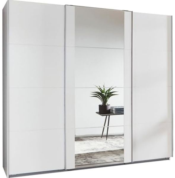 'Bern' Schwebetürenschrank, weiß, 225 x 64 x 210 cm