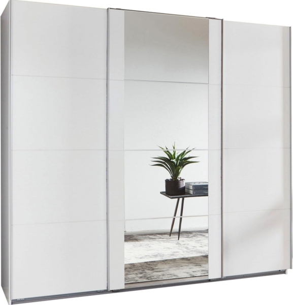 'Bern' Schwebetürenschrank, weiß, 225 x 64 x 210 cm