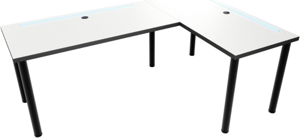 MÖBELSYSTEM Gamingtisch Großer L-förmiger Eck-Schreibtisch mit LED-Beleuchtung (Packung, 1 Tisch), Breite 160 cm
