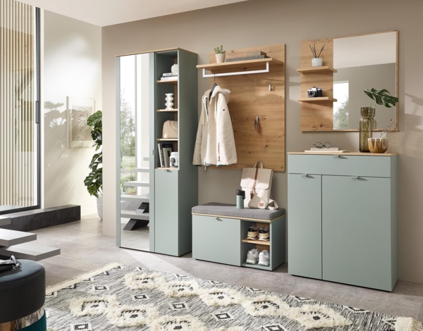 Innostyle Garderoben-Set Bari Garderobenprogarmm, BxHxT 264x202x38 cm, (Set, 5-St), Besteht aus 5 Typen