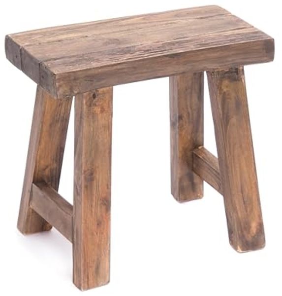 DESIGN DELIGHTS Hocker SITZHOCKER "RUSTIC", 41 cm, Braun, Holz massiv, Holz Hocker
