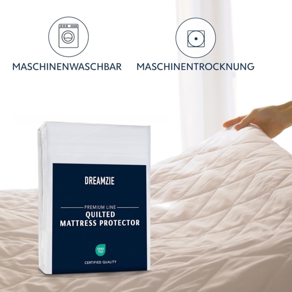 Matratzenschoner 120x200 Gesteppt - Matratzenauflage bis 40 cm Höhe mit Gummizug - Matratzenschoner 120x200 - Öko-Tex und atmungsaktiv - Nicht wasserdicht Bild 6