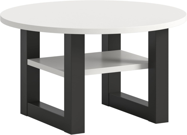 Runder Couchtisch Seattle - Weiß / Grau
