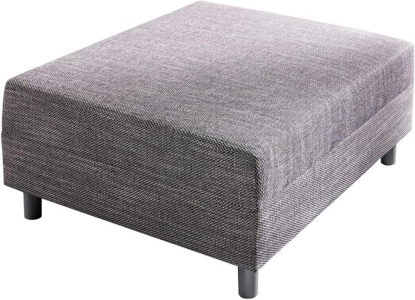 Sofa-Hocker Clovis Hellgrau Modul B98 x T83 Strukturstoff Sitzhocker