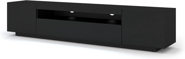 TV-Schrank AURA 200 cm schwarz matt