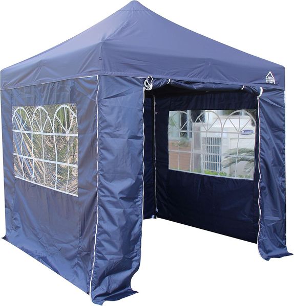 All Seasons Gazebos 2.5x2.5 m vollständig wasserdichtes Faltpavillon mit 4 Seitenteilen - Marineblau