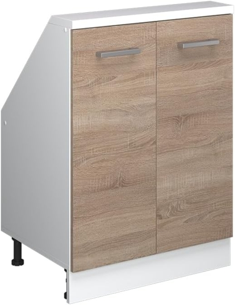 Dachschrägenschrank Rion Sonoma/Weiß mit 2 Türen Vicco