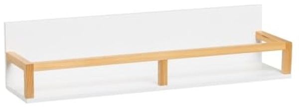 Regal Alamo aus MDF Holz in Weiß und Natur