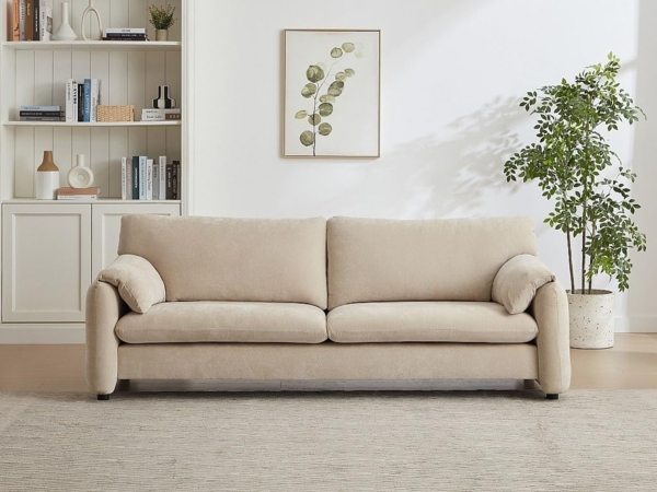 Vente-unique - Sofa 3‑Sitzer – Stoff – Beige – OPRALIO Bild 7