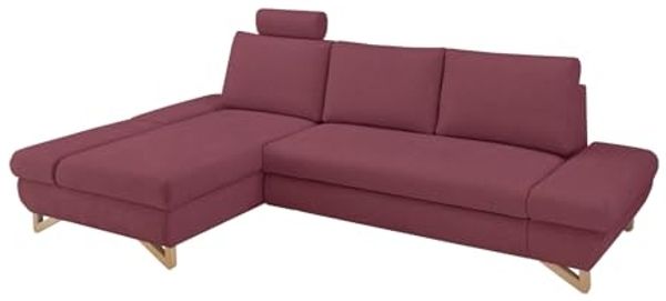 Ecksofa Skalm in bordeaux 284 cm