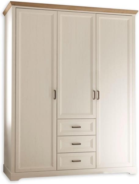 Jasmin Babyzimmer Kleiderschrank in Anderson Pinie Optik, Artisan Eiche Optik - Vielseitiger Drehtürenschrank im Landhausstil mit viel Stauraum - 164 x 205 x 63 cm (B/H/T)