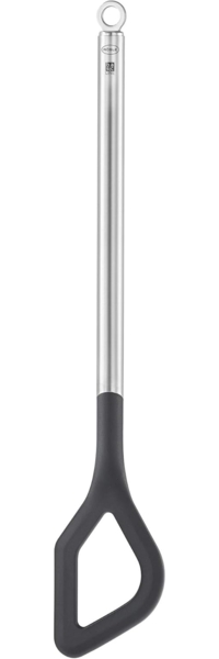 RÖSLE Basic Line Kochlöffel, mit Rundgriff und Aufhängeöse, Edelstahl 18/10, PPA, spülmaschinengeeignet