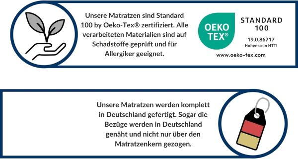 AM Qualitätsmatratzen Orthopädische 7-Zonen Taschenfederkernmatratze 80x180 cm - H4 Matratze - Made in Germany Bild 10