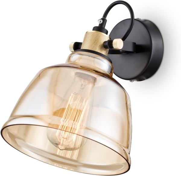 Maytoni Wandleuchte Irving schwarz bernstein