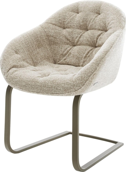 Freischwinger Gaio-Flex Webstoff Soft Beige Freischwinger flach Effektfinish Titan