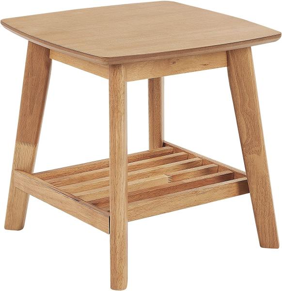 Beistelltisch heller Holzfarbton quadratisch 50 x 50 cm TULARE