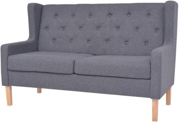 vidaXL Sofa 2-Sitzer Stoff Grau 245453